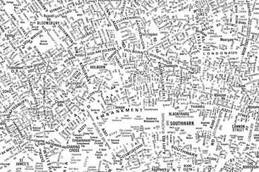 Illustration showing map of London
