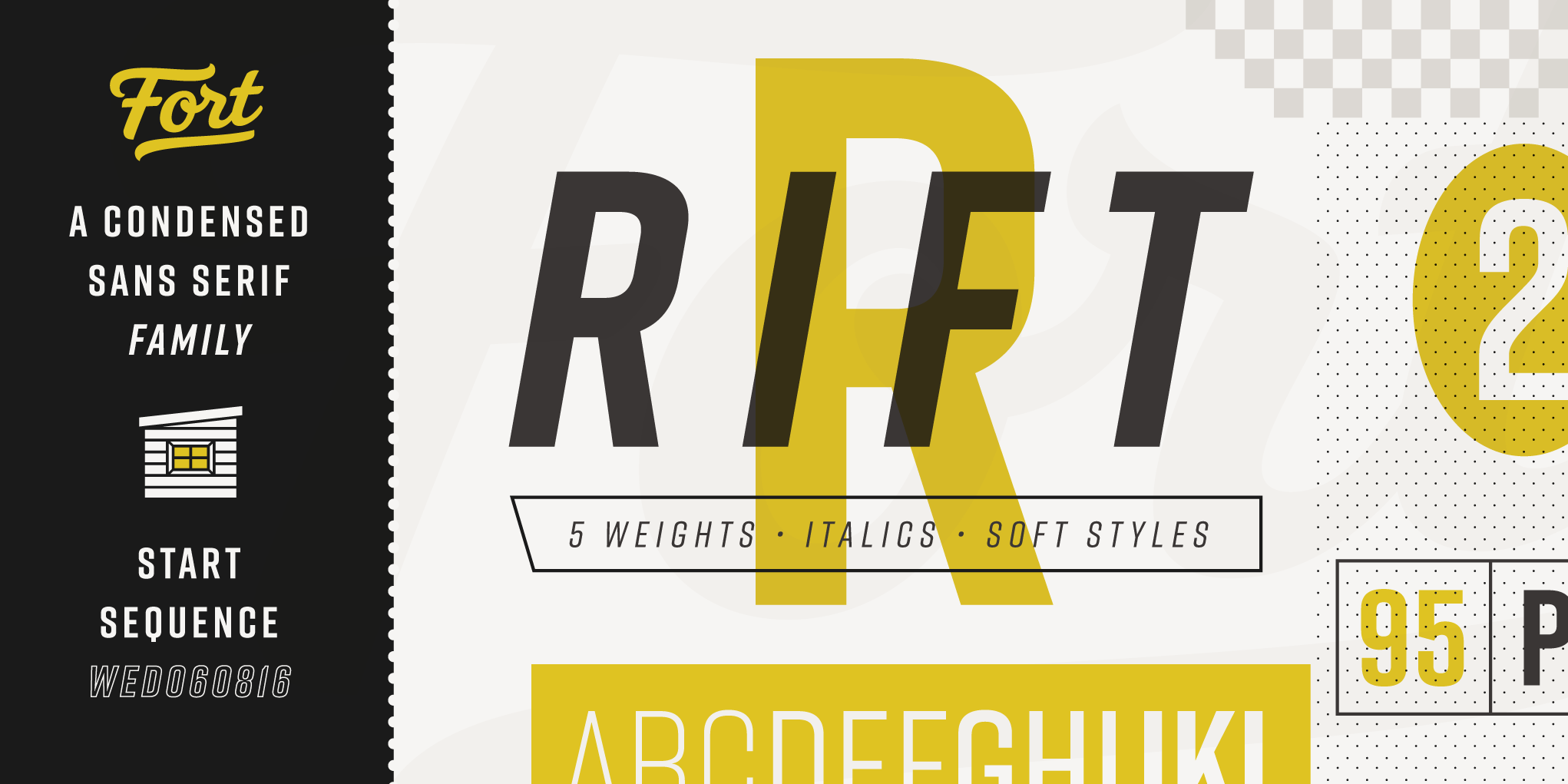 Rift font specimen