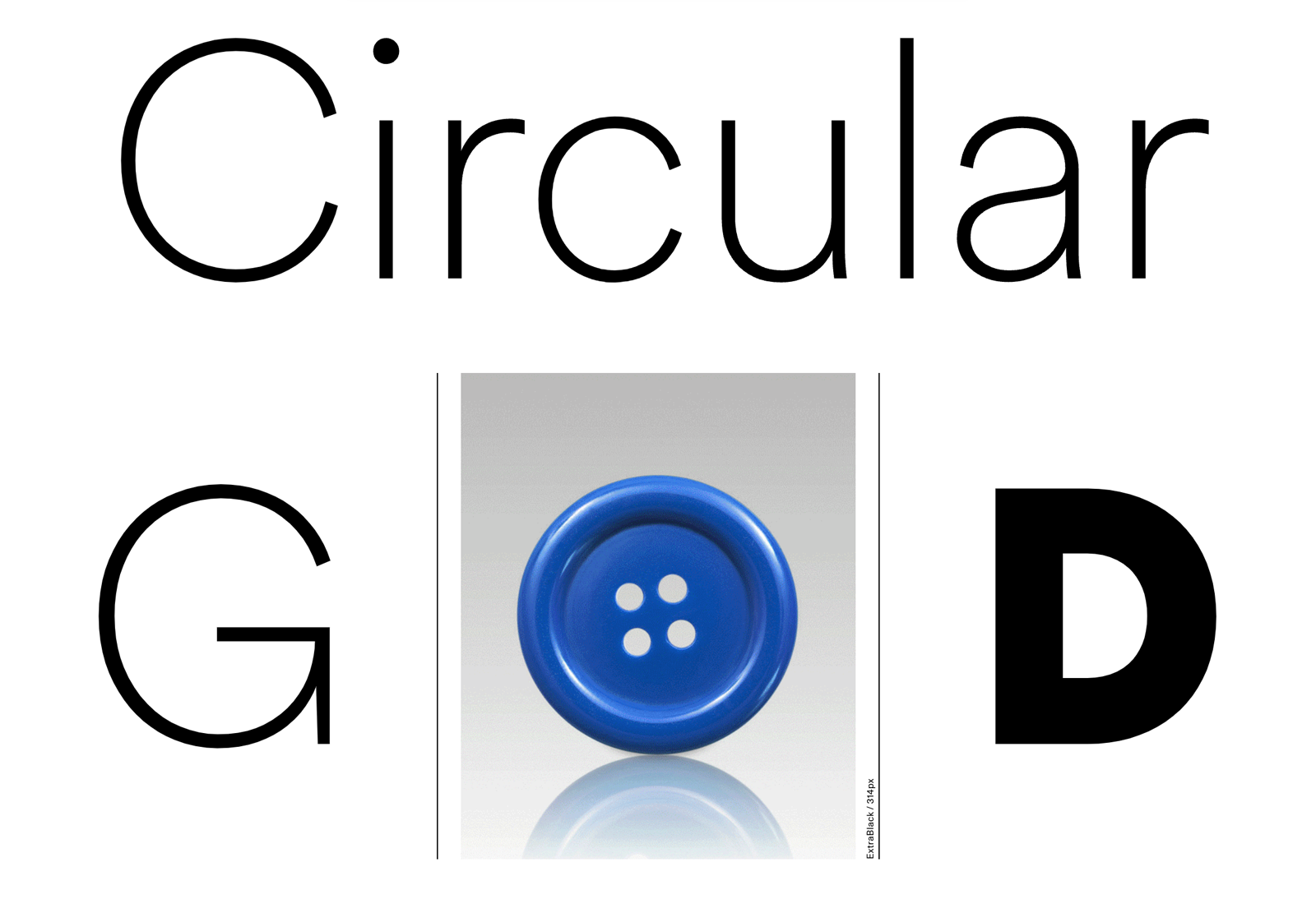 Circular font specimen