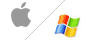 Apple, Windows logos