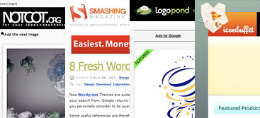 Screen snippets of new advertisers