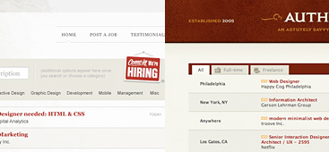 Image showing contrast between current site and new design