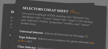 CSS Selectors Cheat Sheet