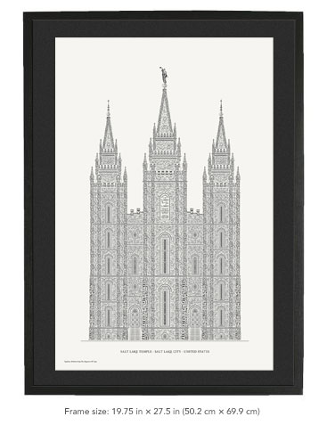 Framed letterpress print