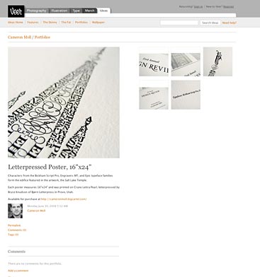Poster portfolio shown at Veer Ideas