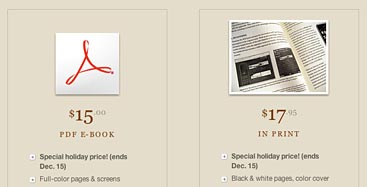 Screen showing Mobile Web Design holiday discount pricing
