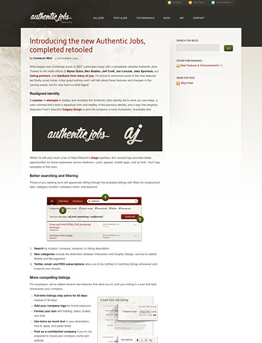 Authentic Jobs blog