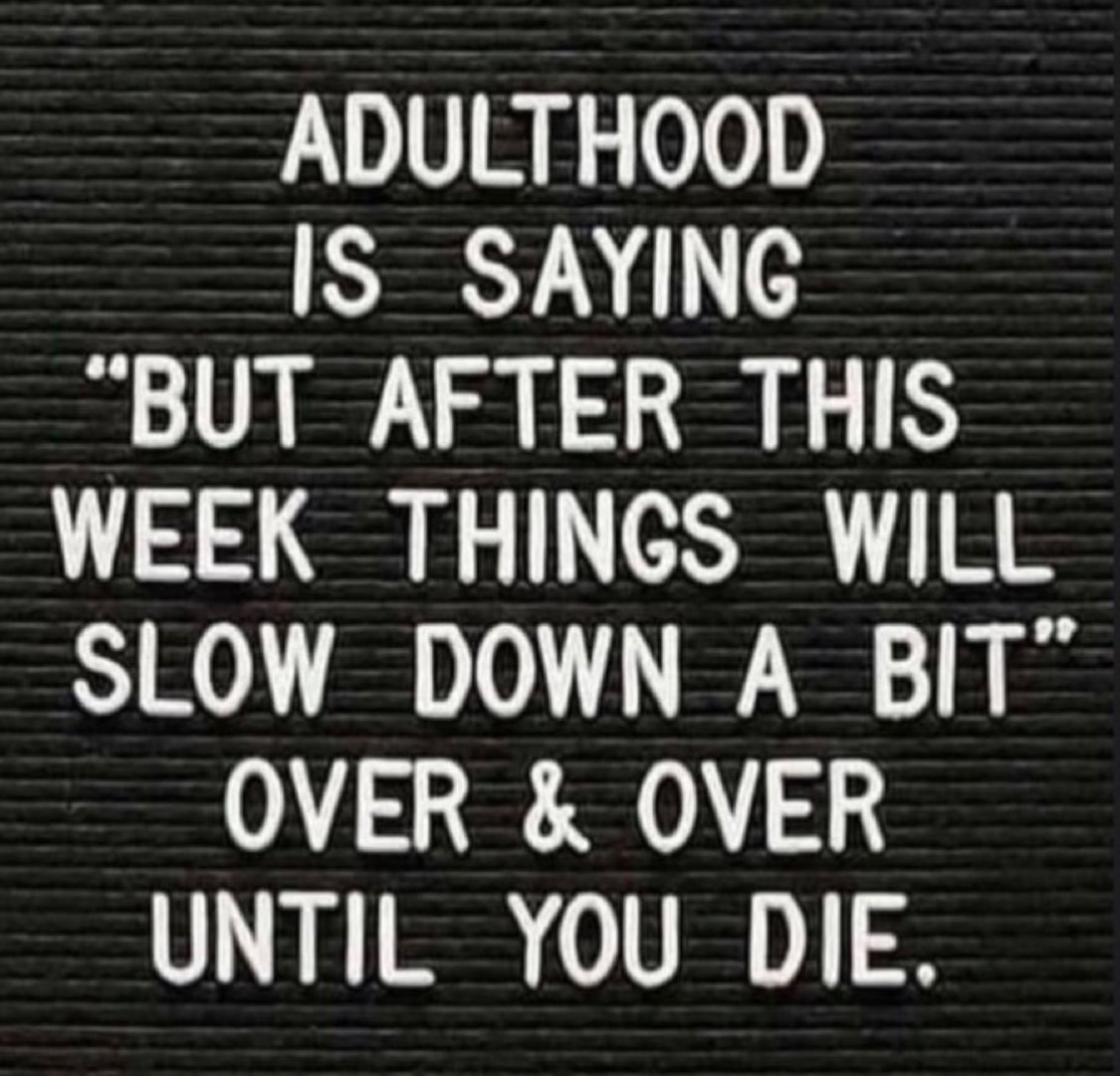 Adulthood is saying 