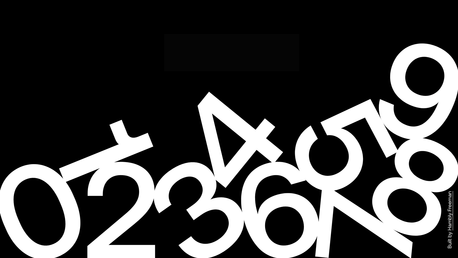 Aeonik numeral specimen