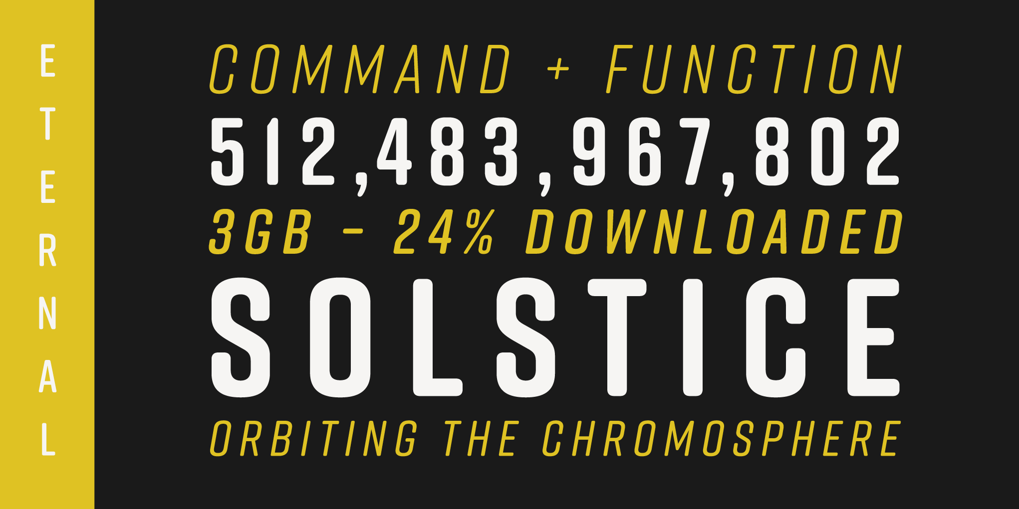 Rift font specimen
