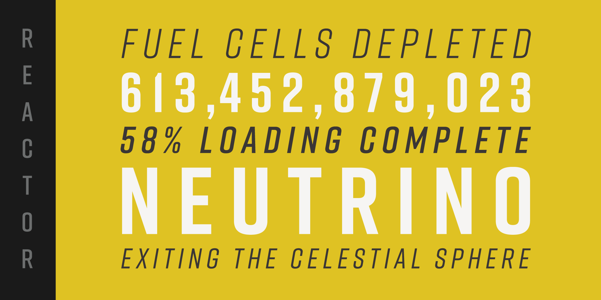 Rift font specimen